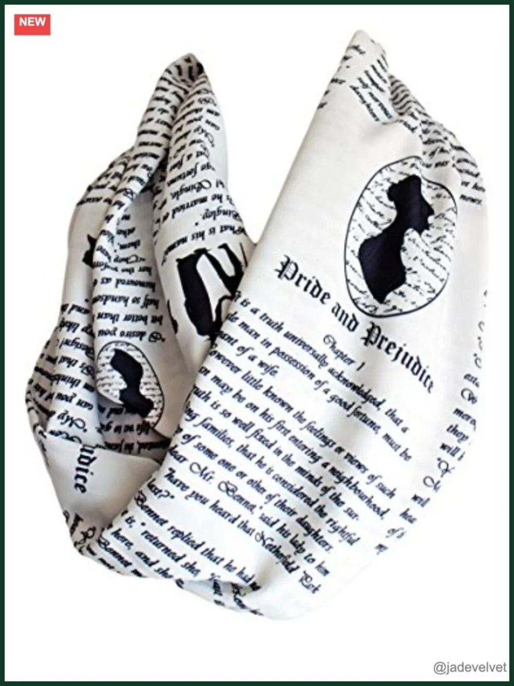 Pride and Prejudice Infinity Scarf Circle Loop Scarf Double Layer